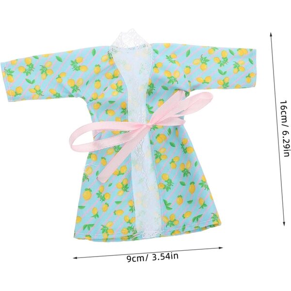4-teiliges Puppenkleidungsset mit Bademantel, Handtuch und weichem Stirnband