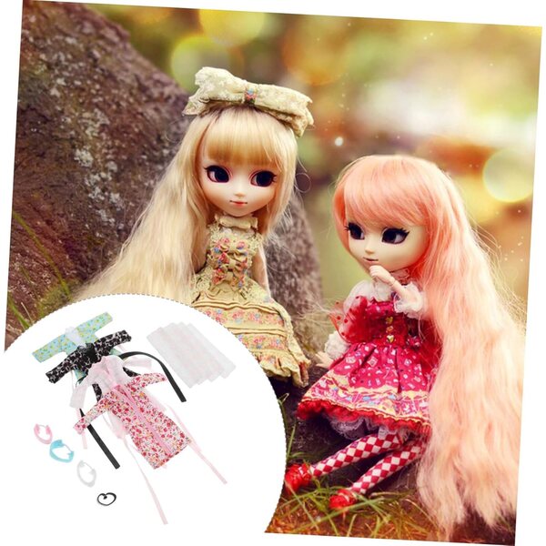 4-teiliges Puppenkleidungsset mit Bademantel, Handtuch und weichem Stirnband