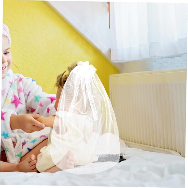Copricapo da Sposa in Pizzo per Bambole - Leggero e Dettagliato per Matrimoni e Foto