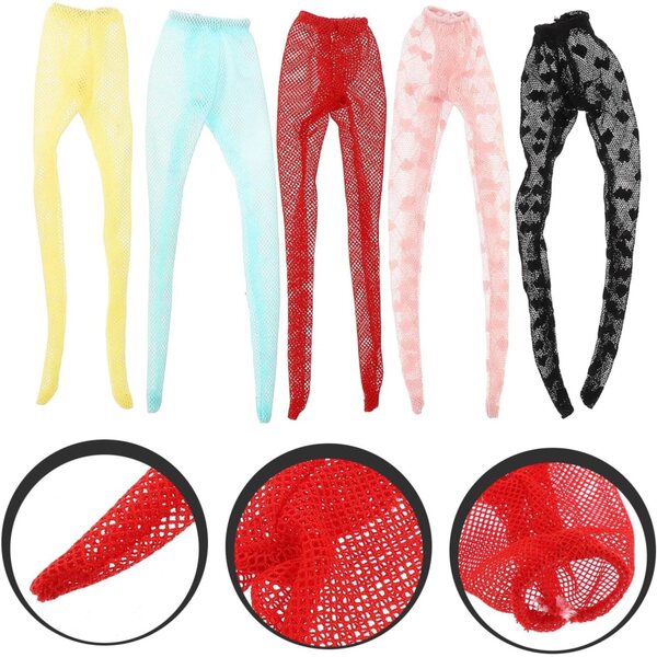 BESPORTBLE 5 Calzini in Pizzo per Bambole Piccole Accessori per Gioco e Cosplay