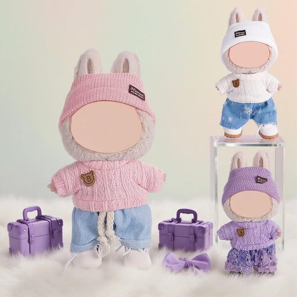 Set mit 3 modischen Kleidungsstücken für 17-cm-Puppen mit Zubehör, geeignet zum Spielen und Sammeln