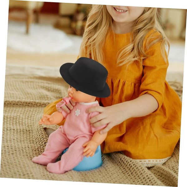 Mini cappello nero in cotone per decorazioni DIY e accessori per feste