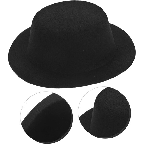 Mini cappello nero in cotone per decorazioni DIY e accessori per feste