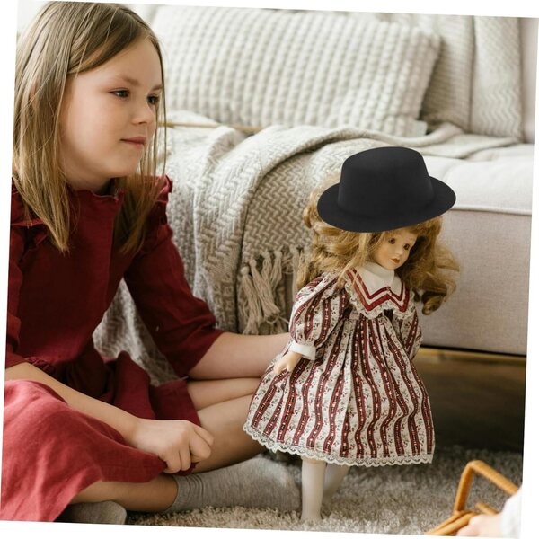 Mini cappello nero in cotone per decorazioni DIY e accessori per feste