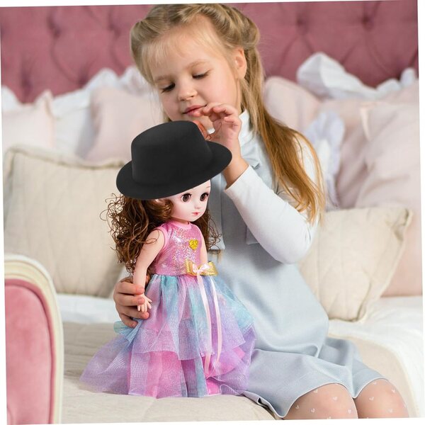 Mini cappello nero in cotone per decorazioni DIY e accessori per feste