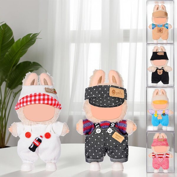 Set mit 6 modischen Kleidungsstücken für 17-cm-Puppen mit Accessoires, perfekter Passform und handgefertigten Details