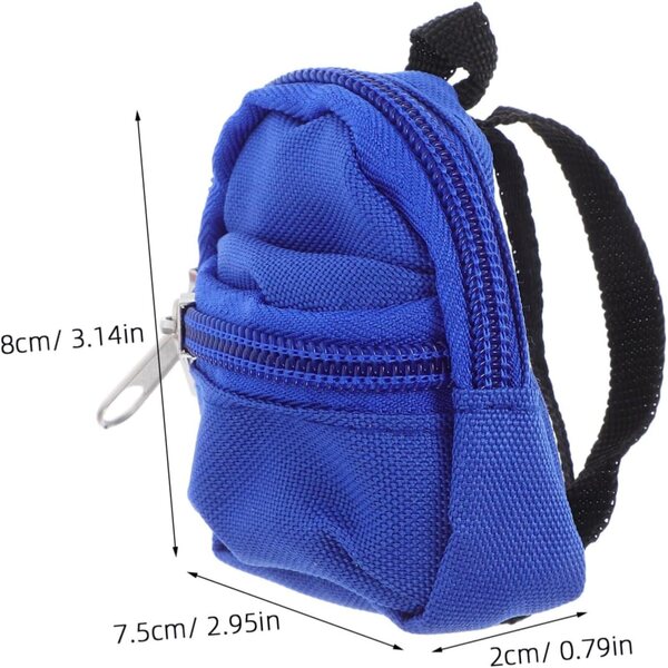 Set 10 Mini Zaini con Zip per Bambine in Stoffa - Accessori Scuola in Miniatura WEKAMOS