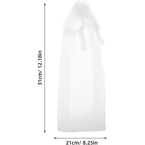 UPKOCH Velo da sposa per bambola 3 pezzi in tulle e pizzo elegante e delicato