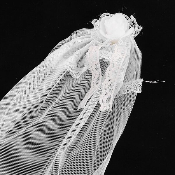 UPKOCH Velo da sposa per bambola 3 pezzi in tulle e pizzo elegante e delicato