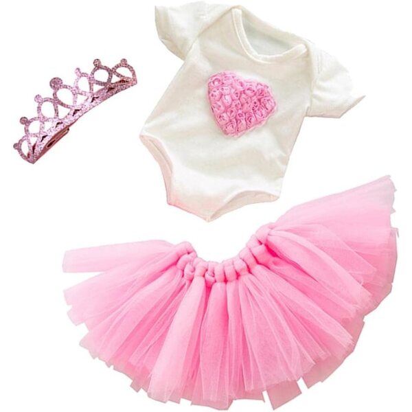 Prinzessinnenkleid mit Krone für 18" rosa Liebespuppen - CRDARAAV