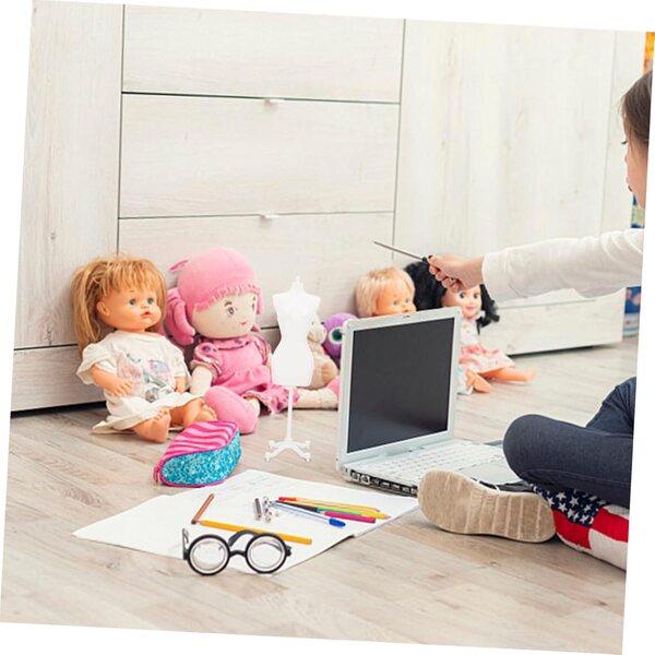 Abaodam Set mit 5 Kunststoffständern zur Präsentation von Miniatur-Schaufensterpuppen und Puppenkleidung