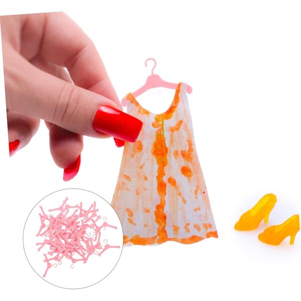 50 Mini Grucce in Plastica Resistenti per Appendere e Organizzare Vestiti Bambini