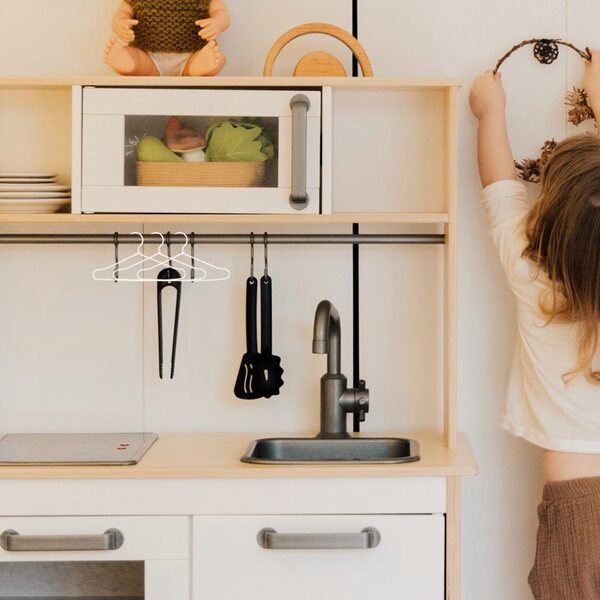Toddmomy 25 Mini-Kleiderbügel aus widerstandsfähigem Metall für Puppen und Puppenhäuser