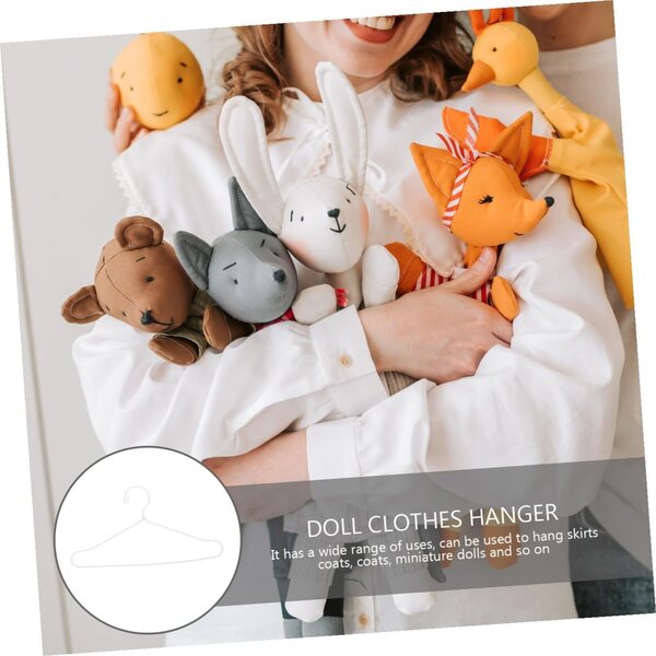 Toddmomy 25 Mini-Kleiderbügel aus widerstandsfähigem Metall für Puppen und Puppenhäuser