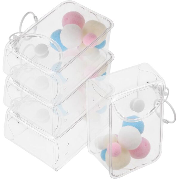 Set 3 Borse Trasparenti in PVC per Bambole e Giocattoli - Custodia Portatile e Protettiva