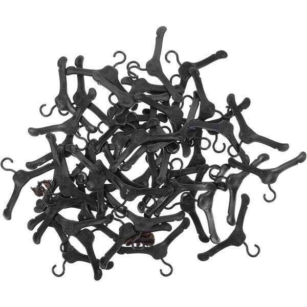 BESPORTBLE Set 50 Grucce Miniature in Plastica per Vestiti Bambole Casa Delle Bambole