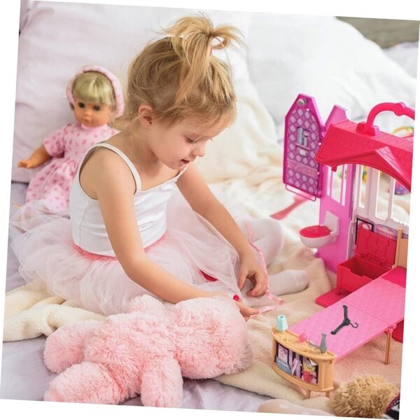 BESPORTBLE Set 50 Grucce Miniature in Plastica per Vestiti Bambole Casa Delle Bambole