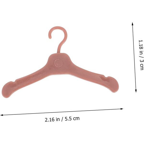 Mikinona 50 pezzi Grucce Mini per Bambole Appendiabiti in Plastica Accessori Armadio
