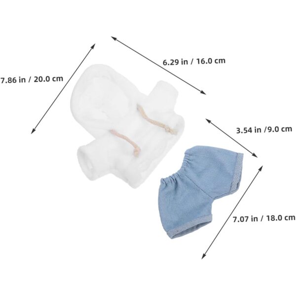 Weiches Kleidungsset für UPKOCH-Puppen: Sweatshirt und Jeanshose, einfach zu tragen und zu waschen
