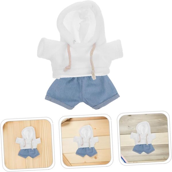 Weiches Kleidungsset für UPKOCH-Puppen: Sweatshirt und Jeanshose, einfach zu tragen und zu waschen
