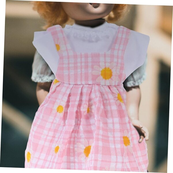 Beaupretty Vestiti per Bambole in Stoffa e Peluche Lavabili con Cappello Rosa