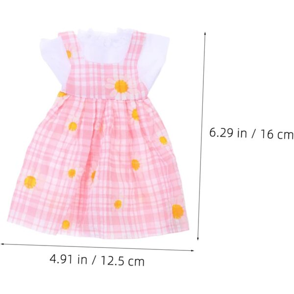 Beaupretty Vestiti per Bambole in Stoffa e Peluche Lavabili con Cappello Rosa
