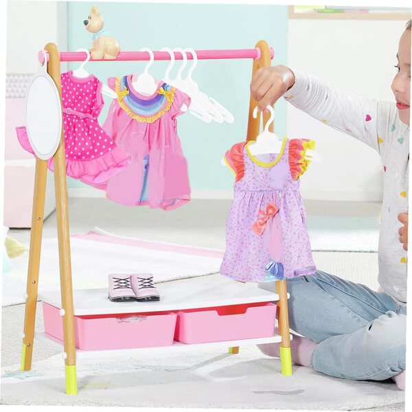12 Mini-Kleiderbügel für Puppen BESTonZON Weiß, widerstandsfähiges Zubehör für Puppenhäuser