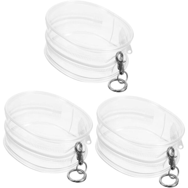 WOONEKY 3 pezzi Borsa Trasparente Appendibile in PVC per Esposizione e Trasporto Bambole