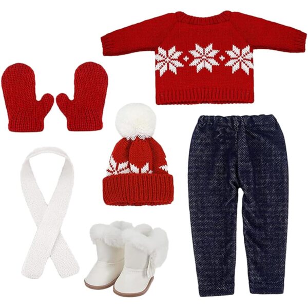 Maglione Natale per Bambole LRXIYODE - Set Vestiti Miniatura in Cotone Colorato