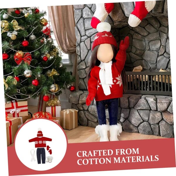 Maglione Natale per Bambole LRXIYODE - Set Vestiti Miniatura in Cotone Colorato