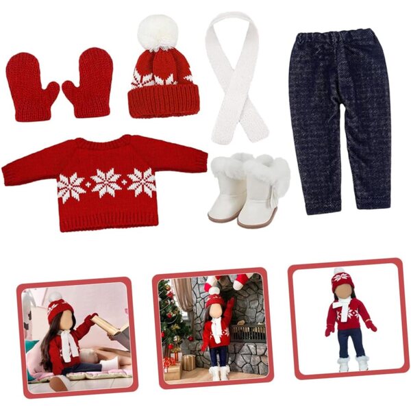 Maglione Natale per Bambole LRXIYODE - Set Vestiti Miniatura in Cotone Colorato