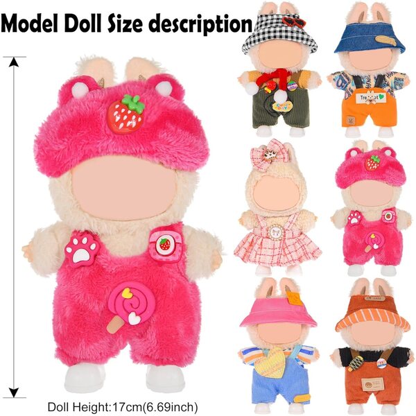 Set mit 6 eleganten Kleidungsstücken für 17-cm-Puppen mit modischen Dollbie-Accessoires