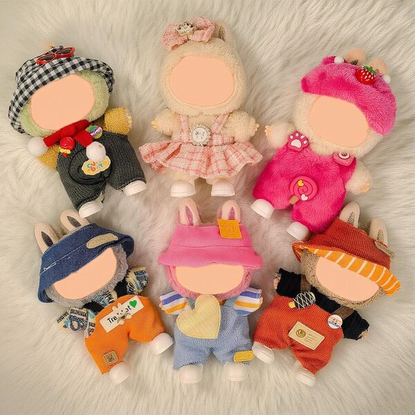 Set mit 6 eleganten Kleidungsstücken für 17-cm-Puppen mit modischen Dollbie-Accessoires