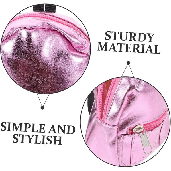 Beaupretty Mini-Rosa-Schulrucksack für Miniaturpuppen und Zubehör