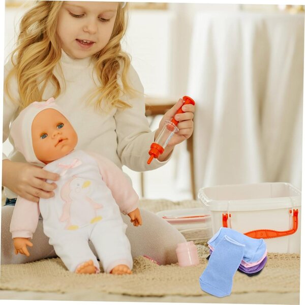 Bunte Mini-Socken für Puppen, 4 Paar – DIY Miniatur-Zubehör Didiseaon