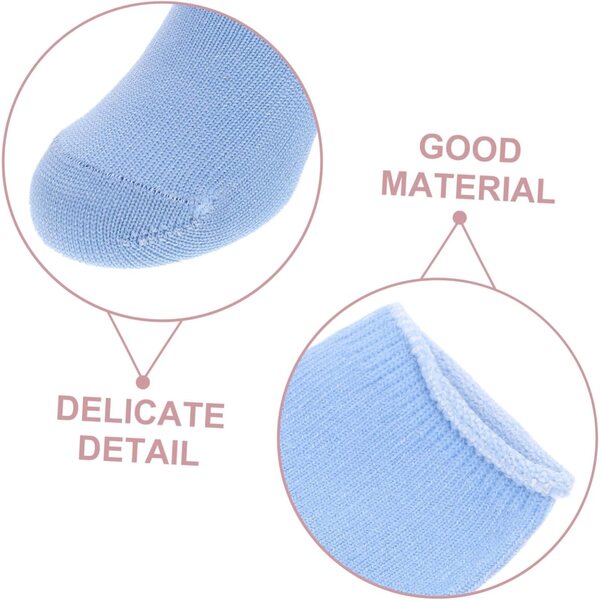 Bunte Mini-Socken für Puppen, 4 Paar – DIY Miniatur-Zubehör Didiseaon