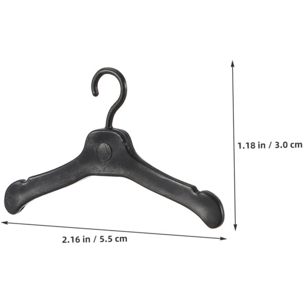 YARNOW 150 Grucce in Plastica Miniature per Casa delle Bambole Nero 5,5x3cm