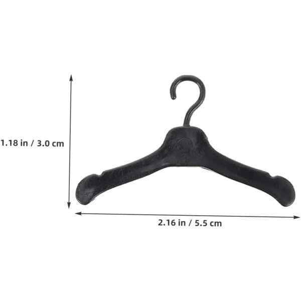 YARNOW 150 Grucce in Plastica Miniature per Casa delle Bambole Nero 5,5x3cm