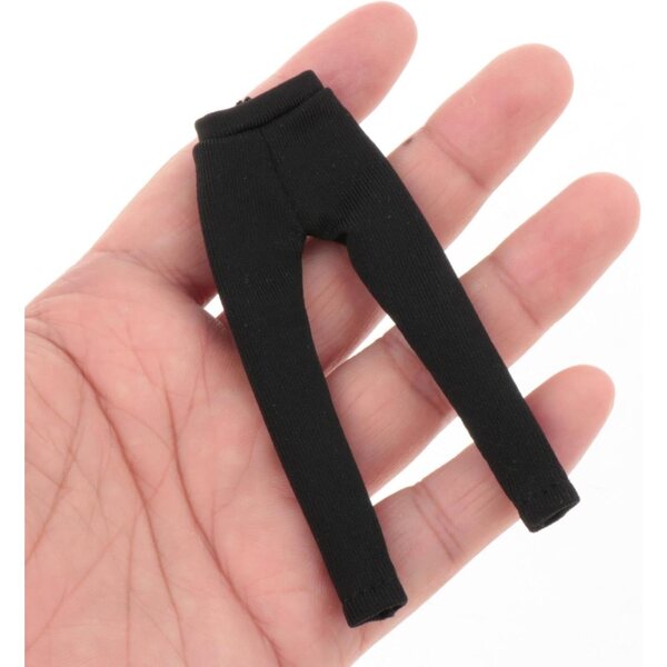 1/12 Miniatur-Kleidungsset, schwarze Weste und Hose für weibliche Puppen