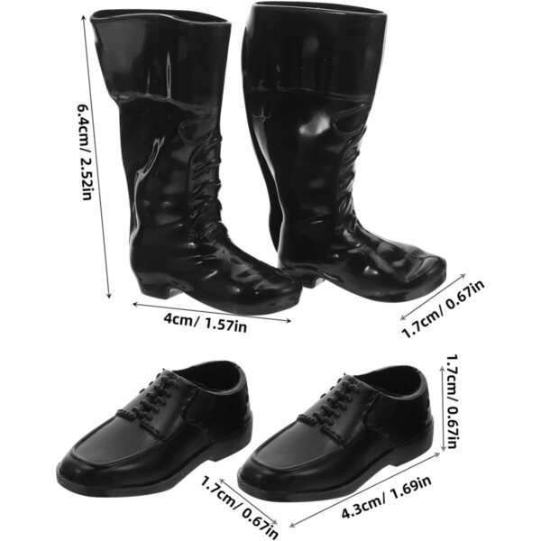 ERINGOGO 25 Paia Scarpe Miniature Uomo in Plastica per Travestimenti e Collezioni