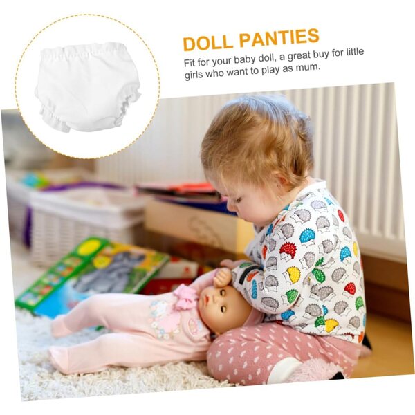 BESTonZON 20 Mutandine Copripannolino Lavabili e Riutilizzabili per Biancheria Intima Doll Clothes