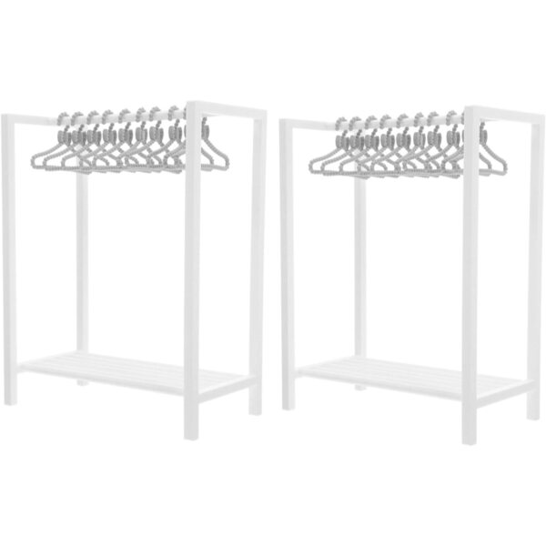 UPKOCH Mini-Kleiderbügel-Set, 30 cm, für Puppen mit Wäscheleine und Puppenhaus-Organizer