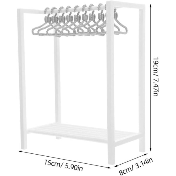 UPKOCH Set Appendiabiti Mini 30cm per Bambole con Stendibiancheria e Organizzatore Casa delle Bambole