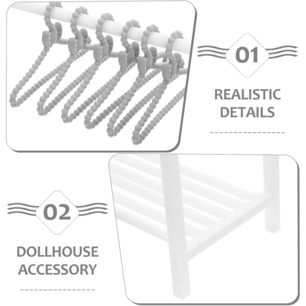 UPKOCH Set Appendiabiti Mini 30cm per Bambole con Stendibiancheria e Organizzatore Casa delle Bambole