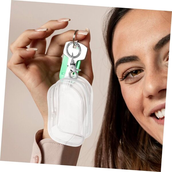 BESPORTBLE Borsa Trasparente con Portachiavi per Mini Figure - 4 Pezzi Versatili e Protettivi