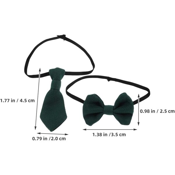 Vaguelly Set mit 4 Miniatur-Krawatten für Puppen und Stofftiere aus farbigem Stoff