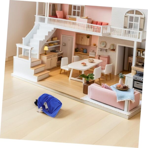 UPKOCH 10 Mini-Rucksäcke für Mädchen mit Reißverschluss, Miniatur-Zubehör für Spiele und Schule