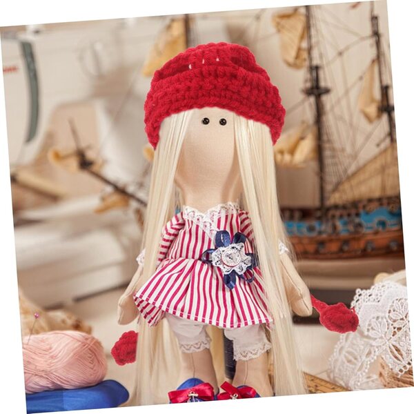 Hemobllo 6 handgefertigte Mini-Strickmützen für Accessoires und Haustiere