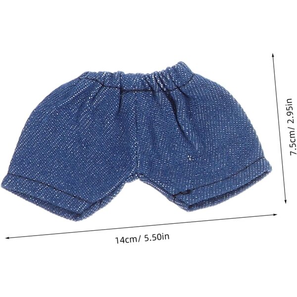 Miniatur-Shorts für Toyvian-Puppen und Plüschtiere. 5 bunte und elastische Teile