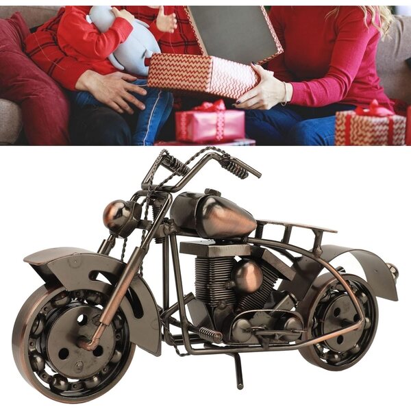 Vintage-Eisen-Motorradmodell mit handgefertigter Retro-Dekoration, 26 x 13 x 7 cm, Ghzste